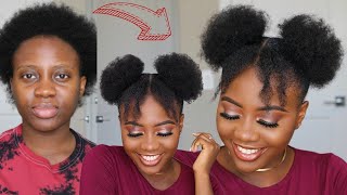 Simple And Cute Natural Hairstyle In 5 Minutes | Perfect For Summer Hot Weather Too! Short 4C Hair