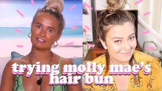 Average Girl Tries Molly Mae'S Hair Bun Tutorial - Love Island 2019 | Lucy Wood