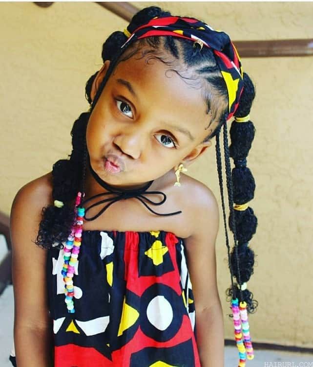 little black girl hairstyle with beads