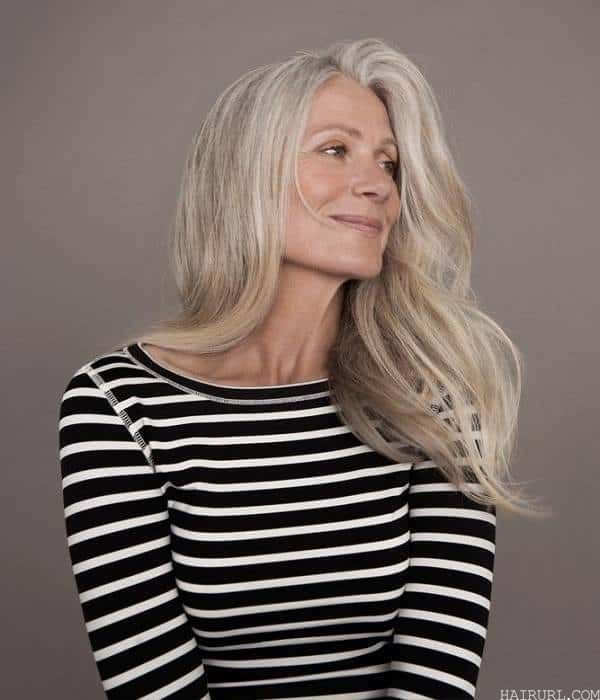 long hairstyle for women over 50