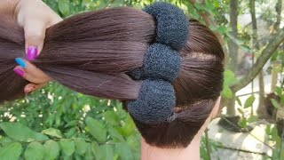 New French Bun Hairstyle || French Roll Hairstyle || Easy Hairstyle || Bridal Hairstyle || Hair ||