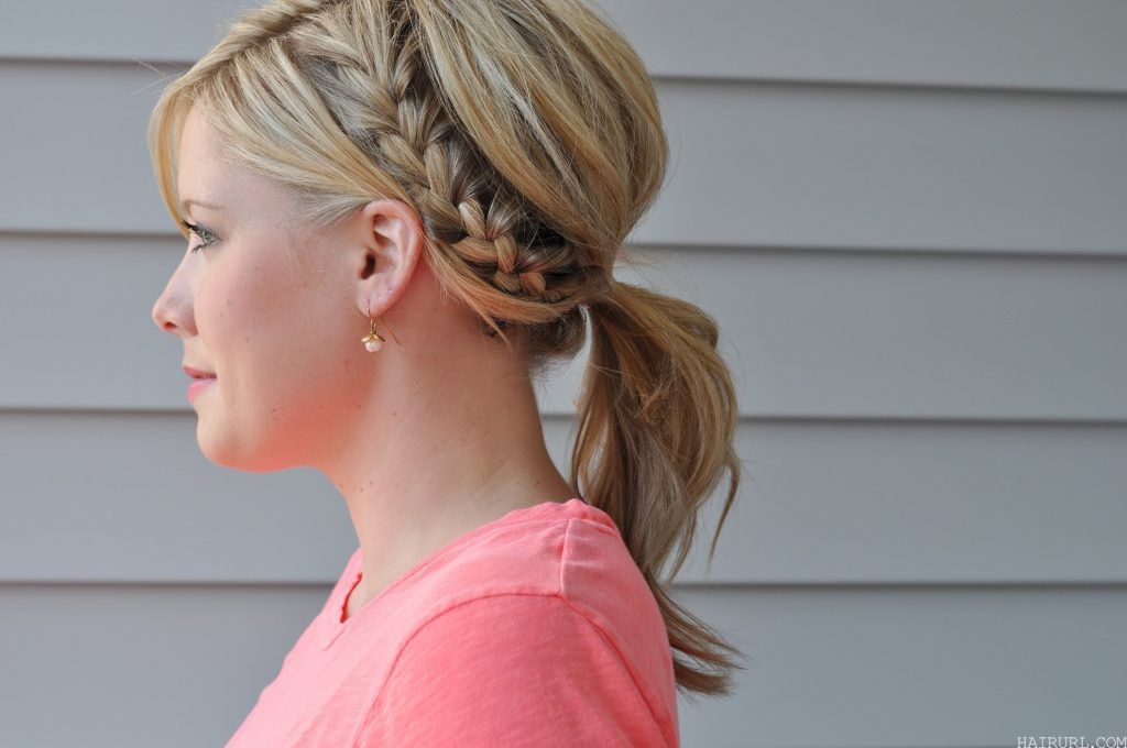 Ponytail Side French Braids For Long hairstyle