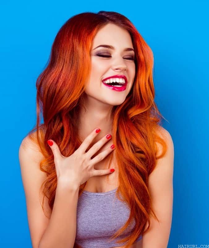 long red orange hair