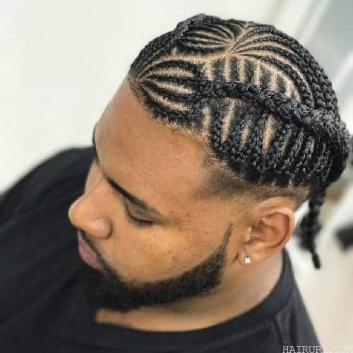 braided hairstyle for black men