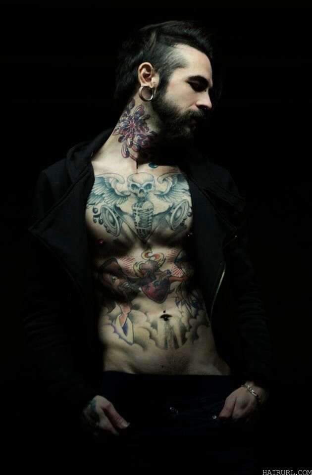 Sleek Beard with tattoo