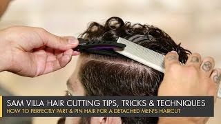 How To Perfectly Part & Pin Hair For A Detached Men'S Haircut