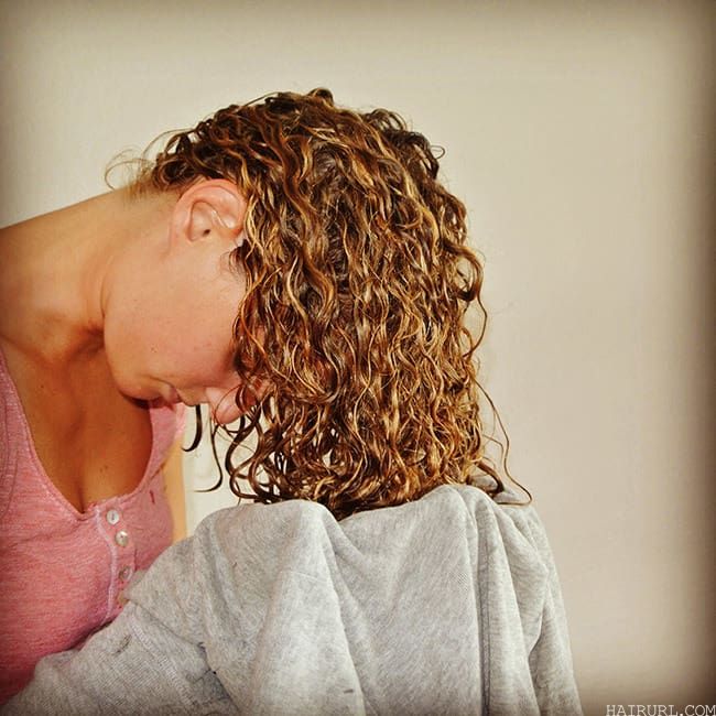 Blow Dry Curly Hair With towel 