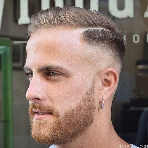fade haircut with part for short hair