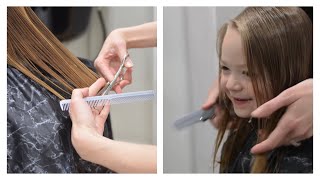 How To Give A Simple Girl’S Haircut | Easy Trim | Lu’S Hairdos | Q’S Hairdos