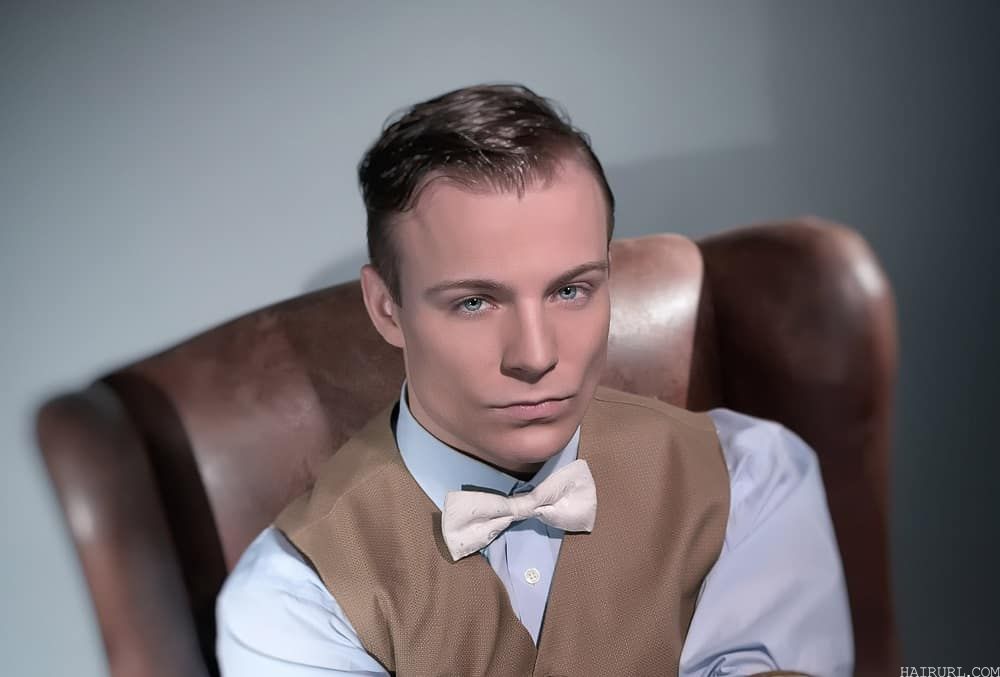 men's 1920s hairstyle for receding hairline