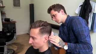 How To Style A Faded Undercut (Side Parted) (Haircut Footage) (8)