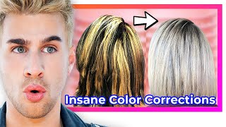 Hairdresser Reacts To Insane Color Corrections