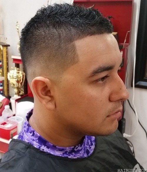 simple spiky fade hairstyle 