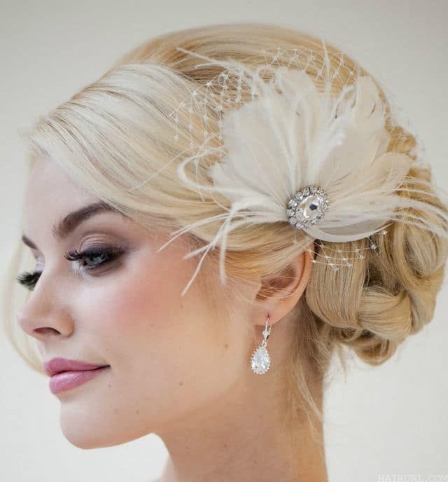Faux braide bun wedding hairstyle for women