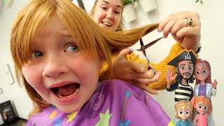 Back To School Haircut!! And Family Cartoon!! Shopping With Adley & Niko Then Pizza At Pirate Island