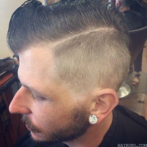 men Shaved sides hairstyle for thin hair