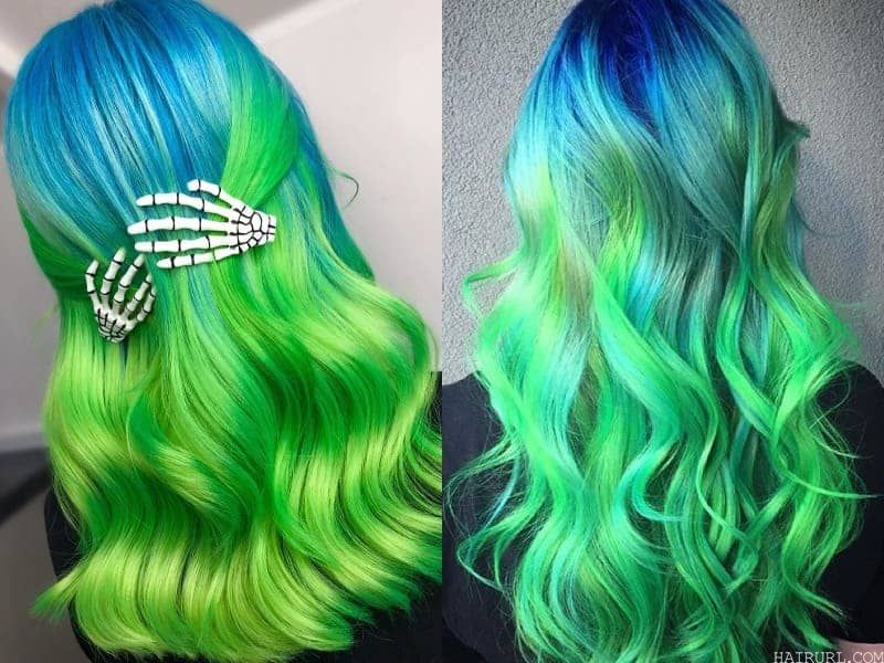 Blue And Green Hair