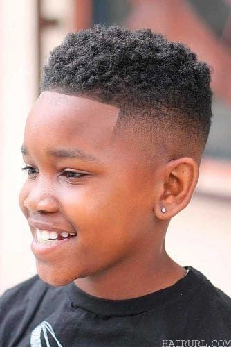 hairstyle with curly top for black boys