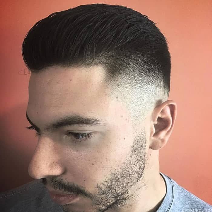 comb over haircut with skin fade