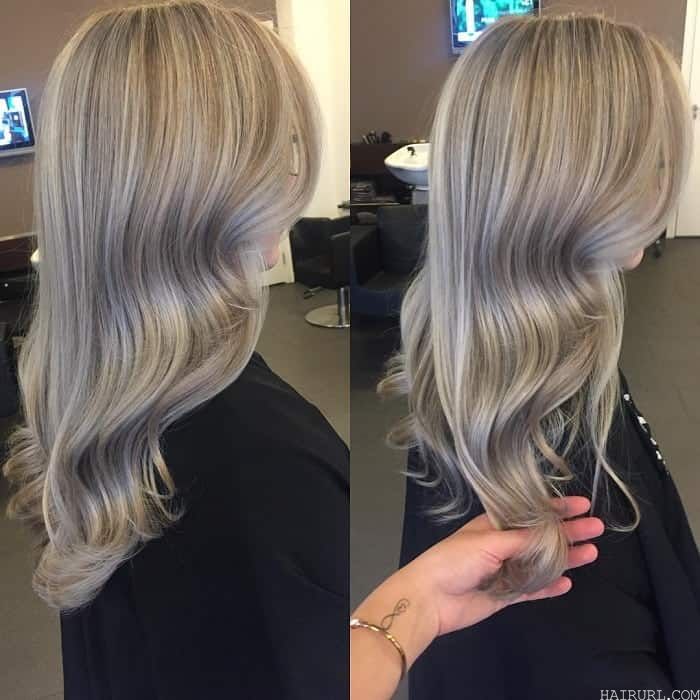 long silver hair highlights 