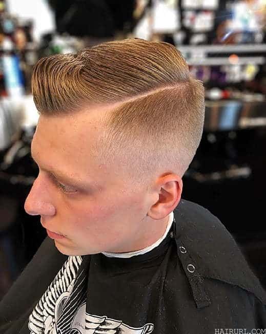 high fade slick back hairstyle for men