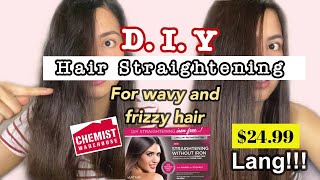 Cheap And Easy Hair Straightening At Home! $24 Lang! Kativa Hair Straightening | Diy | Treatment