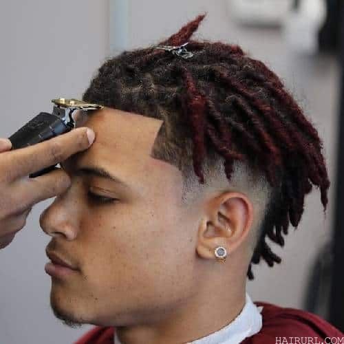 braided hairstyle with twists for black men