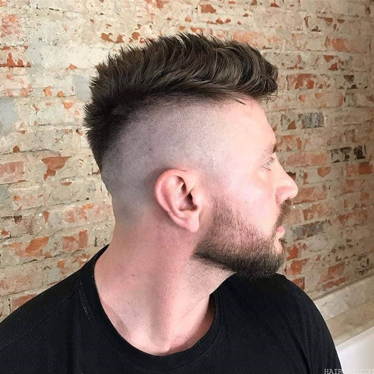 short faux hawk with high fade