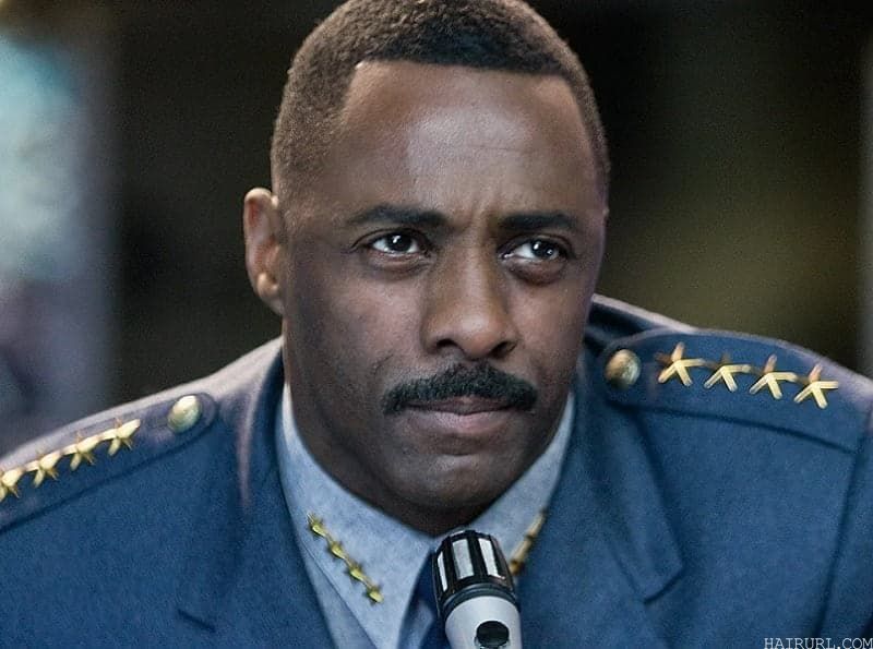 Idris Elba with 70s Mustache Style
