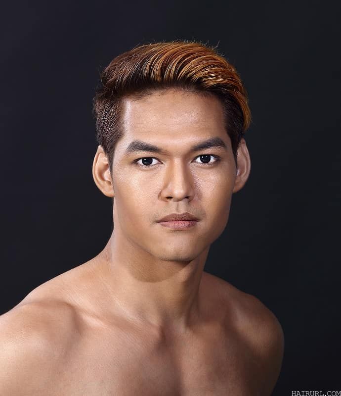 Asian man with blonde highlights