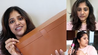How I Style My Hair Using Dyson Airwrap/Hair Curling Using Dyson Airwrap In Tamil