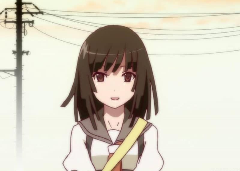 Anime Girl Nadeko Sengoku With Brown Hair