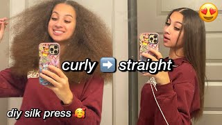 Curly To Straight: Straightening My Hair ‍♀️| Vlogmas Day 13 | Alyssa Howard
