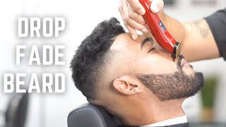 Drop Skin Fade With Beard Barber Haircut Tutorial