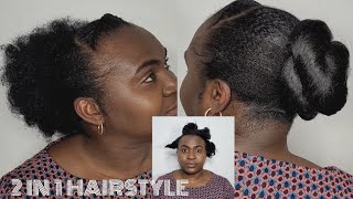 How To Make Protective Hairstyle For Natural Hair / Diy Easy 2 In 1 Hairstyle For Short Natural Hair