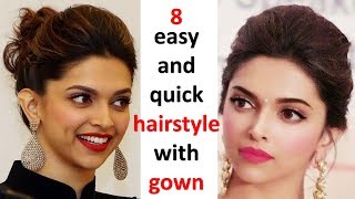 8 Easy $ Beautiful Hairstyles With Gown || New Hairstyle For Girls || Ladies Hair Style || Hairstyle