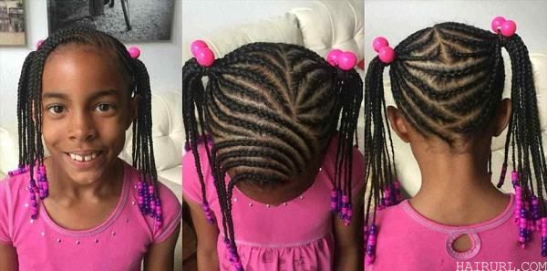box braids with pigtails