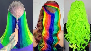 Rainbow Hair Color | Short Haircut & Hair Colour Transformation 2020 | Best Hairstyle Compilation