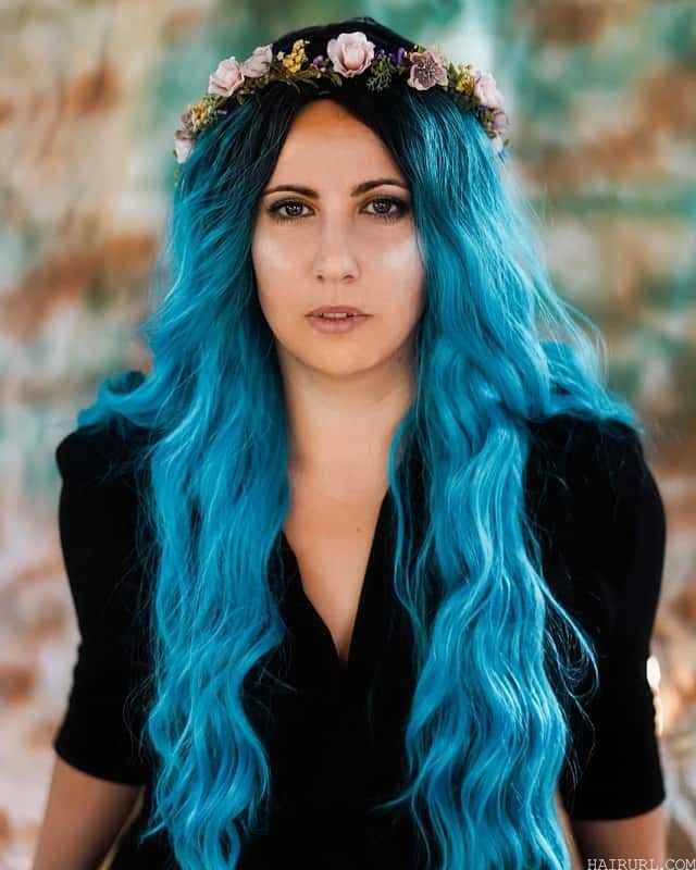 mermaid blue hair weave