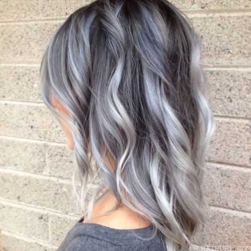Gray Balayage hairstyle for girl