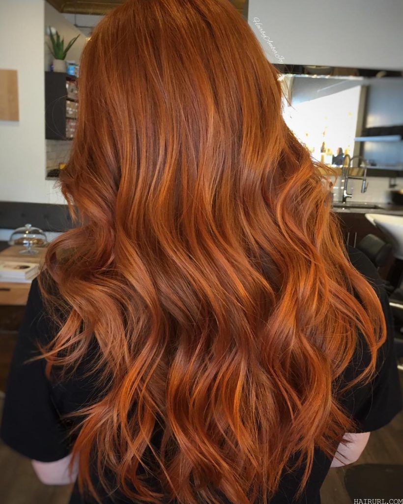 Copper Wave Long Auburn hairstyle