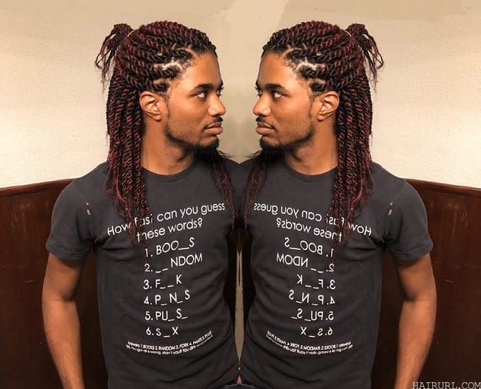 two strand twists styles for males