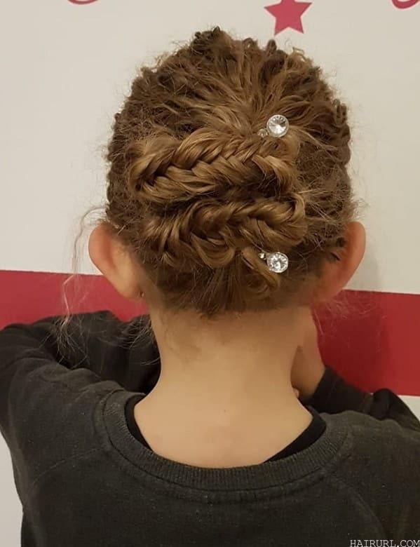 curly hair bun for little girls