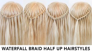 4 Different Waterfall Braids For Beginners - Perfect Christmas Hairstyles 2020 - Braid Like A Pro!!