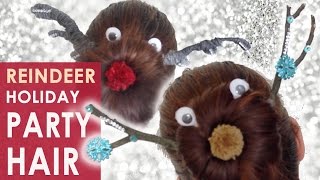 Kristen'S Holiday Party Hairstyle | Reindeer Sock Bun