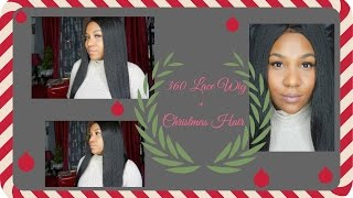♡ 360 Lace Frontal Wig • Aliexpress  + Christmas Hairstyle ♡