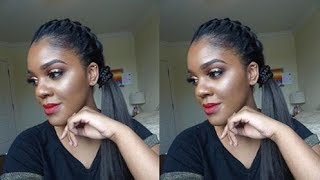 Christmas Hairstyle Tutorial On Relaxed Hair |Peggypeg_