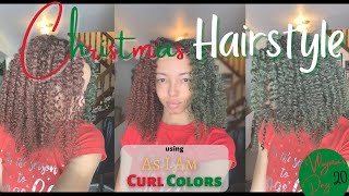 #Vlogmas Day 20 | Simple Christmas Hair For Naturals | As I Am Curl Colors | Natturally Teetee