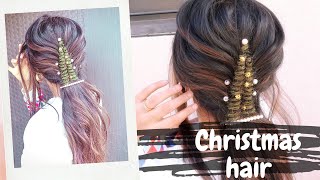 Merry Christmas / Christmas Tree Easy Hairstyle