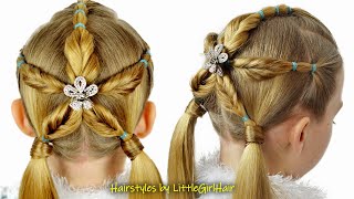 Amazing Christmas Snowflake Hairstyle For Girls | Holiday Hairstyles By Littlegirlhair❤️
